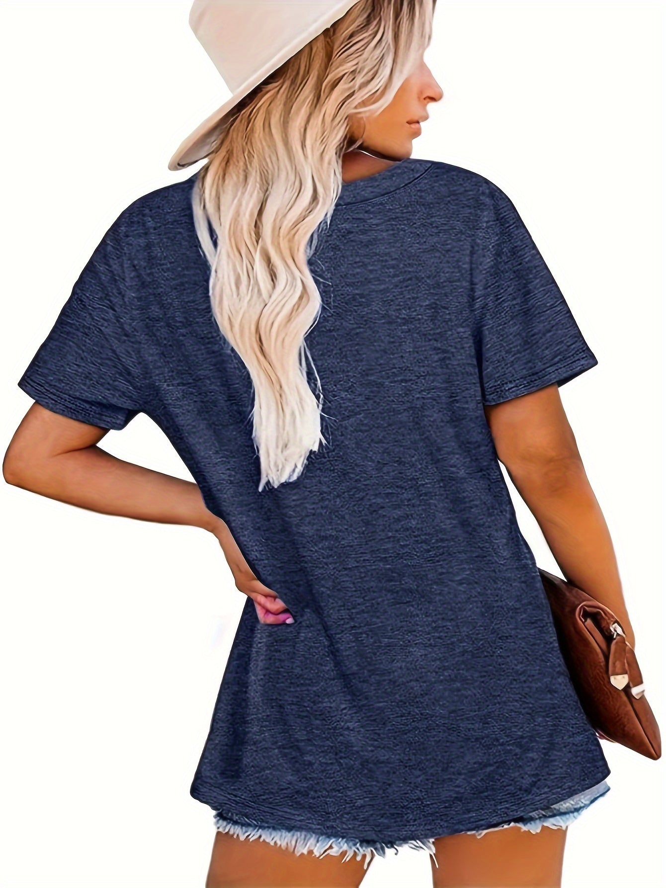 Moon & Rainbow Print T-shirt, Casual Crew Neck Short Sleeve Daily Top, Women's Clothing